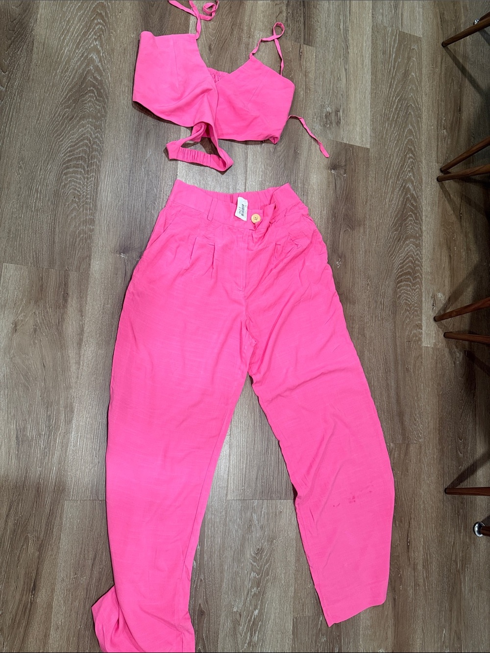 Hot Pink High-Waist Trousers - Vibrant Bottoms